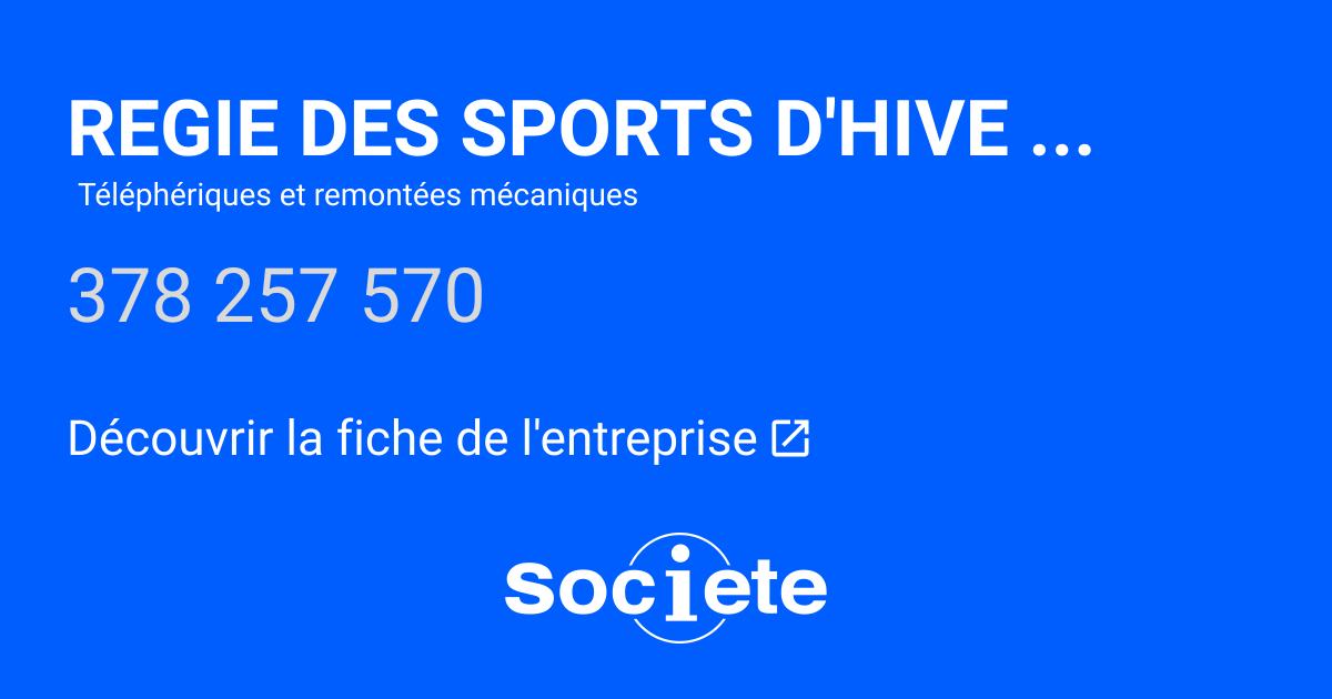 Société REGIE DES SPORTS D'HIVER DE LUZ ARDIDEN - societe.com